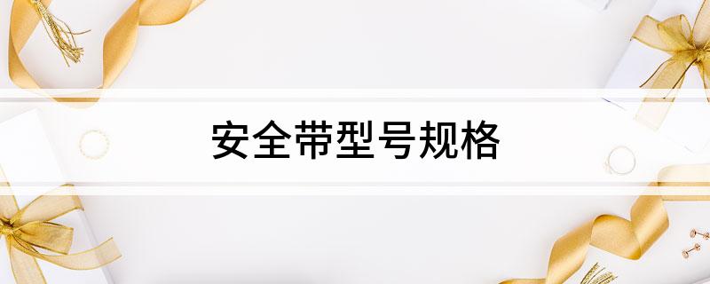 ag真人国际安全带型号规格